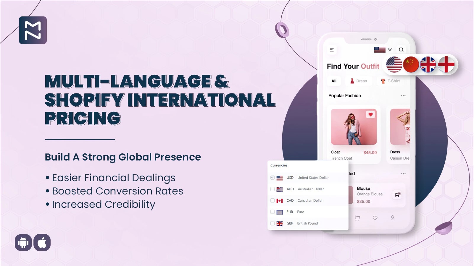 Multi-language & currency support